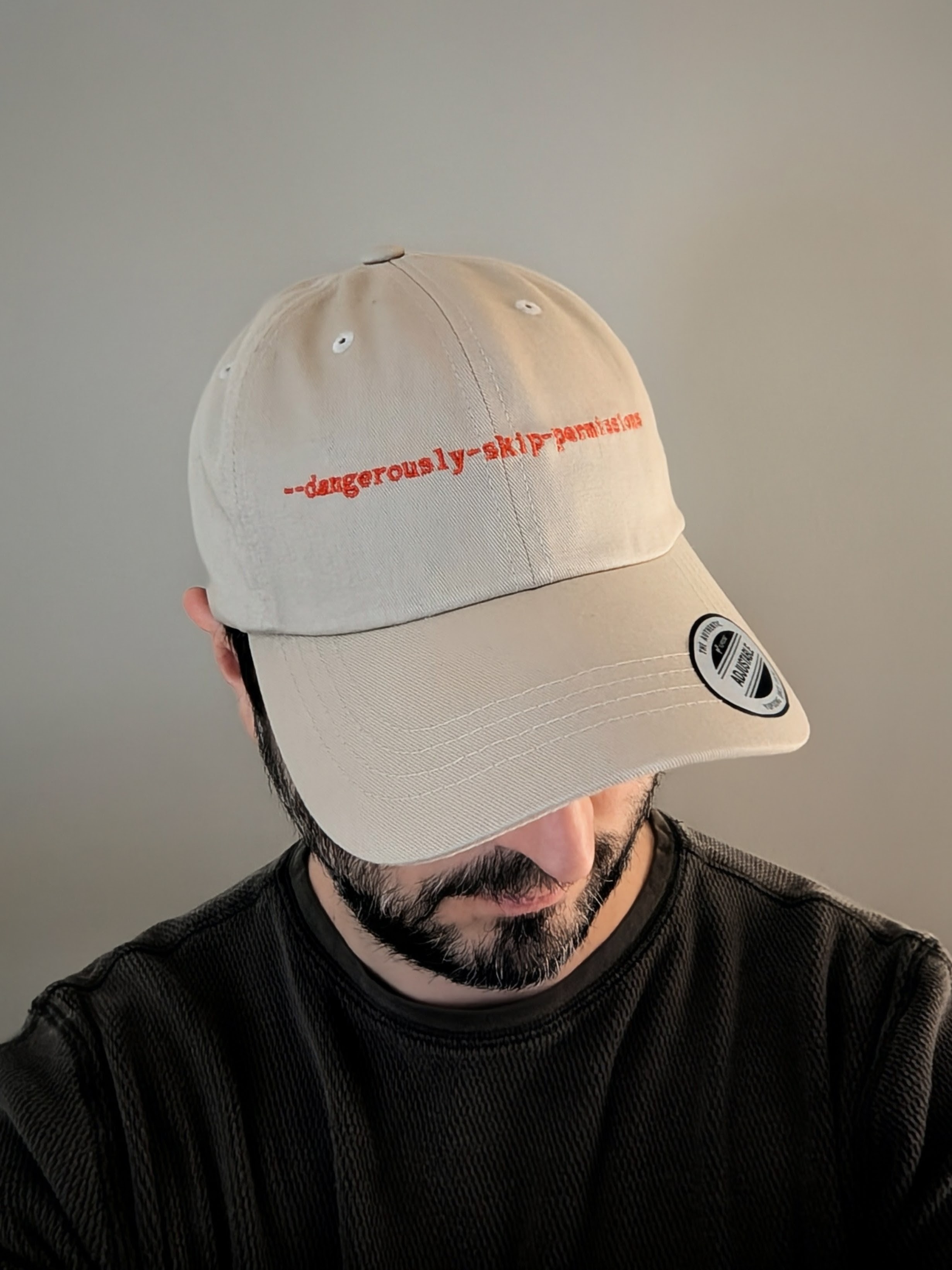 Dangerously Skip Permissions hat worn
